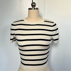 ZARA striped crop shirt
